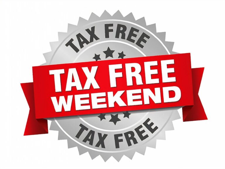 No Sales Tax Weekend Aug 13th & 14th
